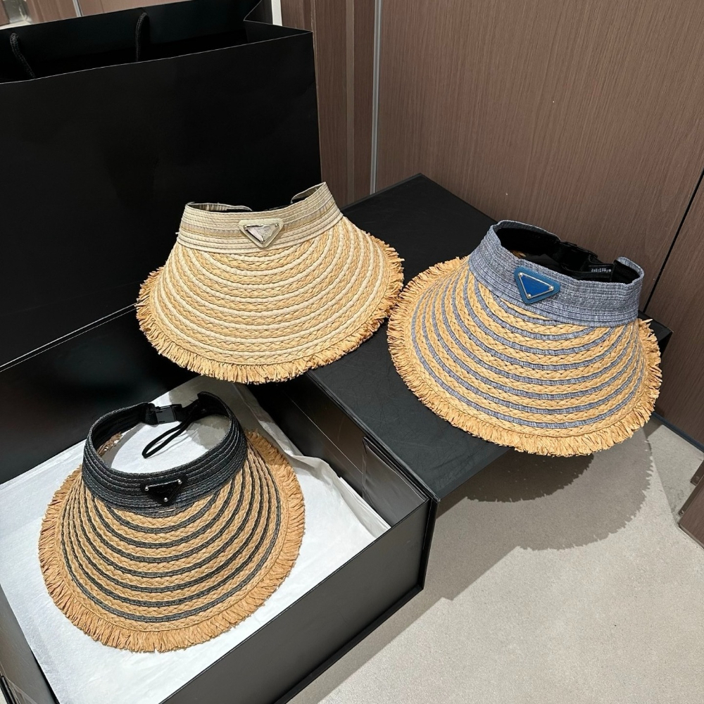 Bucket Hat Designer Beach Hat Women Chapeau Hats Designers Empty Top Sun Visor Straw Hat Adjustable Luxury Beach Sunhat Caps Casual travel Outdoor