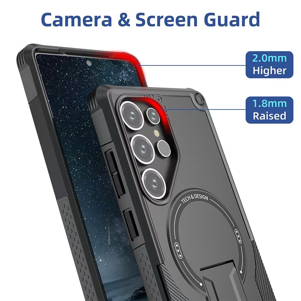 Armor Invisible Magnetic MagSafe Phone Case Holder For Samsung Galaxy S26 25 S24 Plus Ultra A05 A14 A15 A16 A25 A35 A55 A56 For Anti Drop Protective C - view 9