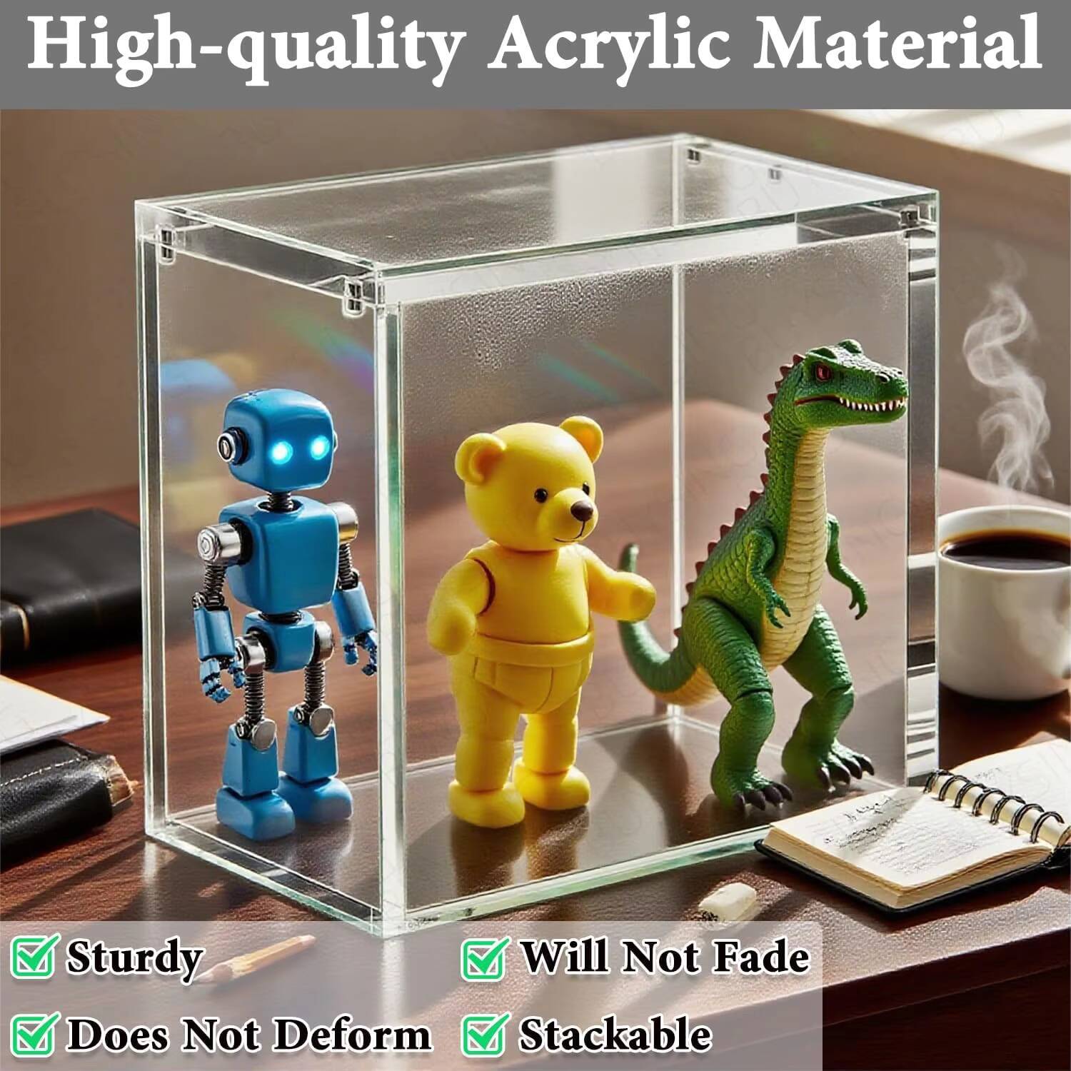 Magnetic Lid Elite Trainer Edition ETB Acrylic Display Case with Height-Adjustable Transparent Protective Box