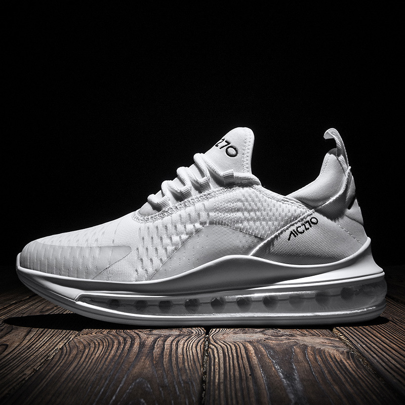 Free shipping Men comfortable and trendy soft soled sports and leisure shoes men thick soled height increasing Educational Upside white