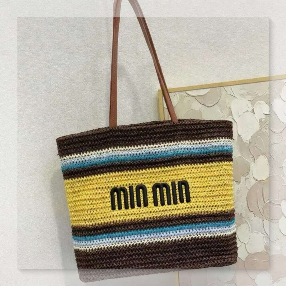Designer Bags 2026 Trends Summer beach hollow out woven straw for travel shoulder large tote bag designer c12