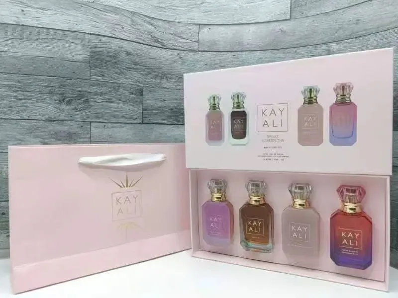 New Kayali Perfume Set 4Pcs 100ml EDP Freedom Musk Floral Sweet Fragrance Long Lasting Unisex Cologne Parfum Spray