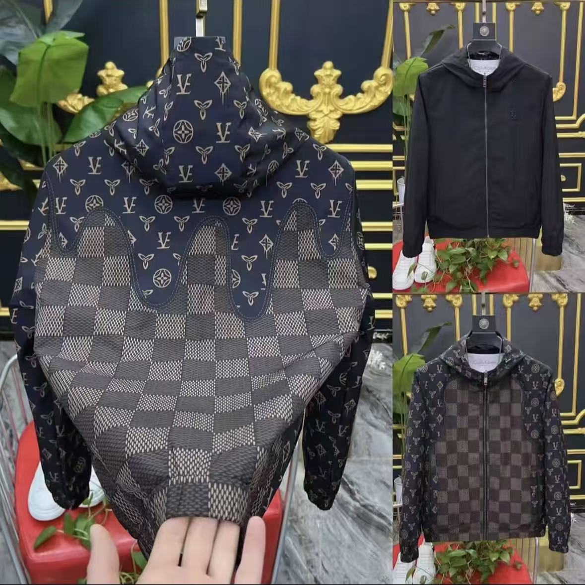 Designer Jacket For Men Spring New Style Luxurious And Fashionable Double Sided Design Trendy Casual Hooded Color Block Jacket Men's Trendy Multi