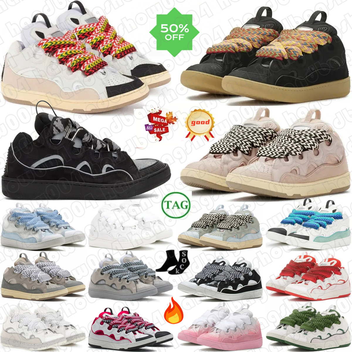 designer Curb Sneaker casual shoes White Multicolor Fluo Yellow Graffiti Yellow Studded Leather Rhinestone Blue Pink Black Beige Sail Turquoise Purple Light Blue