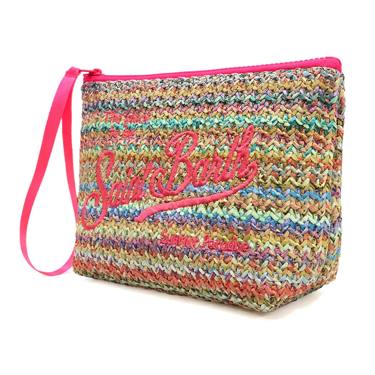In stock 2026 diving material makeup bag large capacity waterproof storage toiletry bag womens handbag with stripes 260413