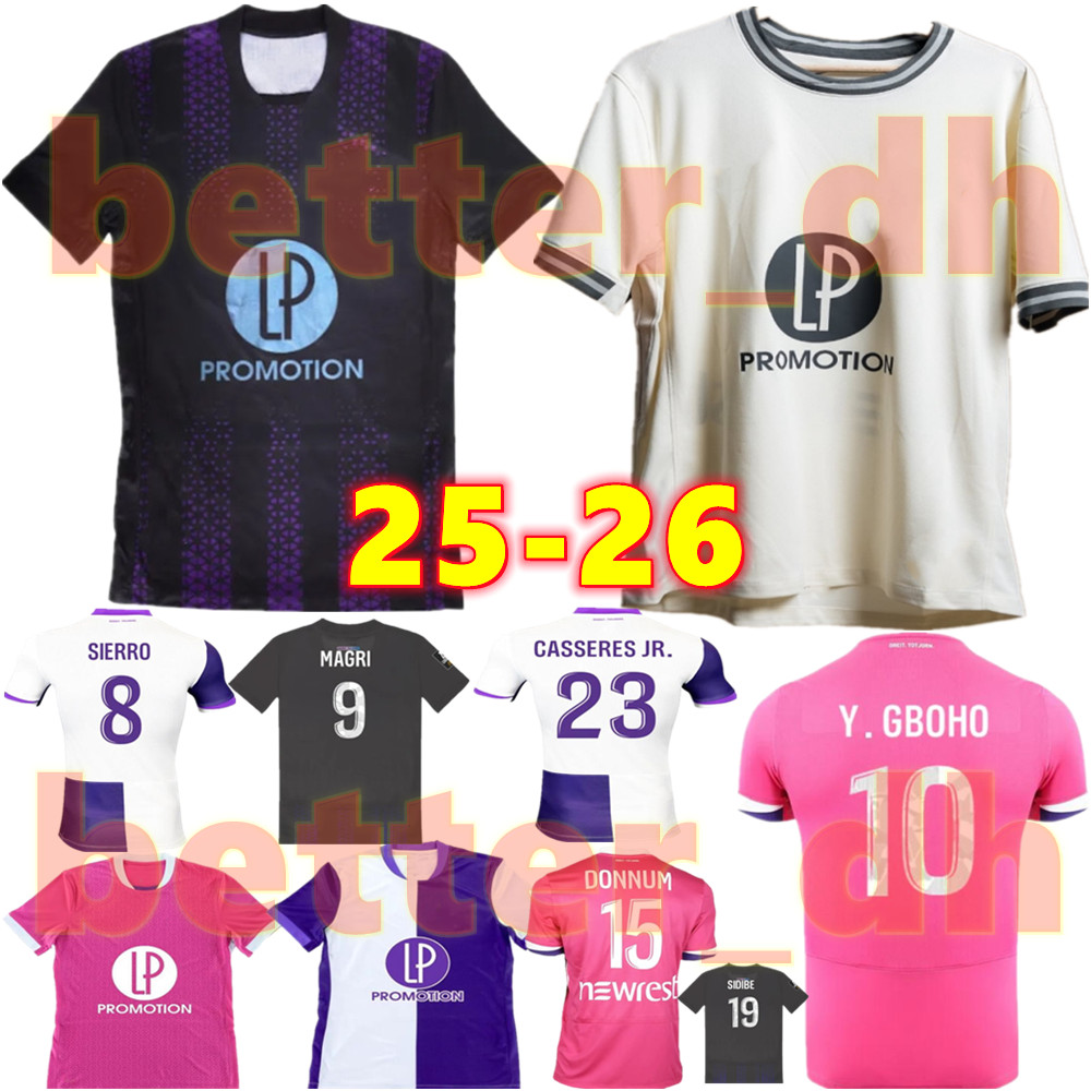 Toulouse soccer jerseys 25-26DONNUM DALLINGA Home Away 3rd maillot de foot Club Men kit football shirt uniform CISSOKO ONAIWU ABOUK JK CHAIBI CISSOKO