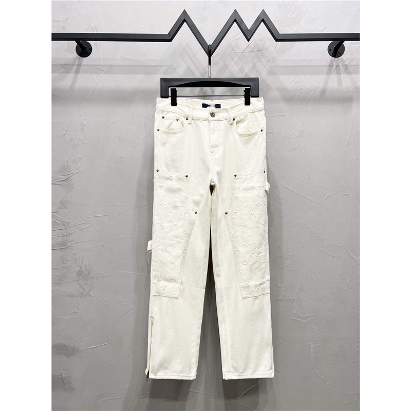 New JEANS Pants pant Men's trousers Stretch slacks washed straight Skinny Patchwork mens Trend Brand Motorcycle M871-91