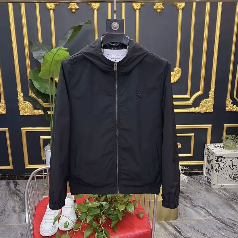 Designer Jacket For Men Spring New Style Luxurious And Fashionable Double Sided Design Trendy Casual Hooded Color Block Jacket Men's Trendy Multi