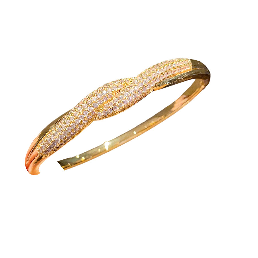 European and American light luxury style full-diamond wave bracelet 2026 new model high-end fashion versatile party jewelry wholesale - view 8