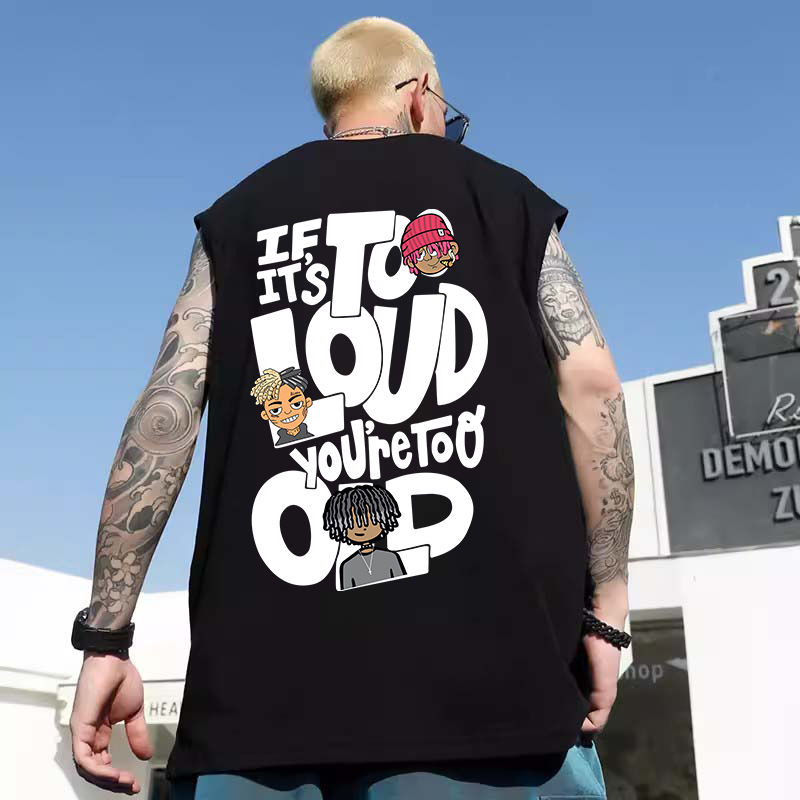 Summer Men's Trendy Athletic Tank Tops | Oversized Lightweight Wide-Shoulder Sleeveless Tees for Big & Tall