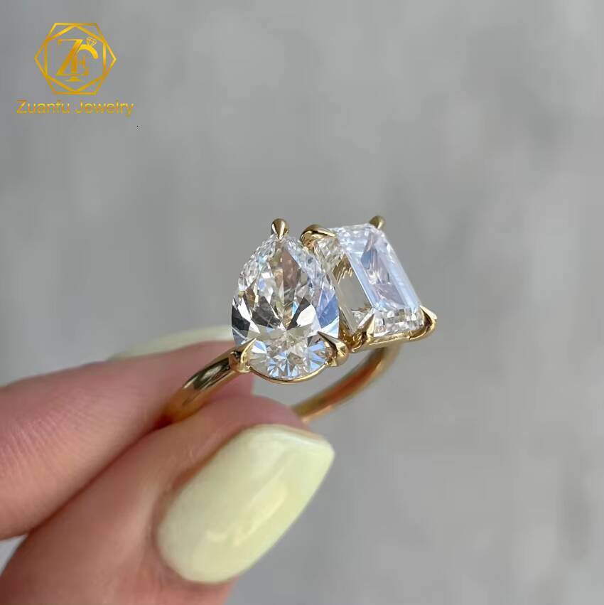 High Quality Lab Diamond Pear Ring 14k 18k Solid Gold IGI Certified Lab Grown Diamond Wedding Bands for Women Engagement Gifts