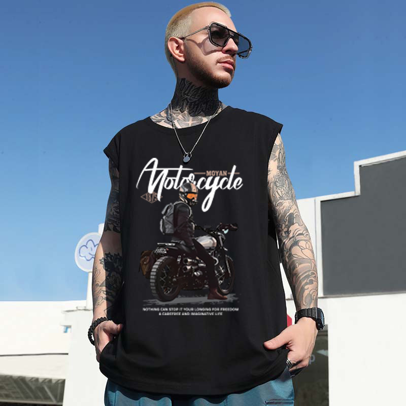 Summer Men's Trendy Athletic Tank Tops | Oversized Lightweight Wide-Shoulder Sleeveless Tees for Big & Tall