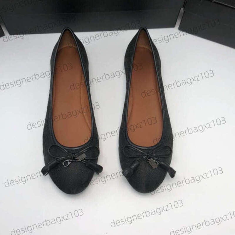 Couchbags Shoes Coacs Designer Shoes Cute European And American Spring Autumn Classic C-shaped Flat Shoes Shallow Womens Single Round Toe Size 36-42