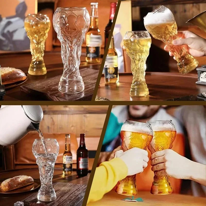 Football Tournament Trophy Glass Beer Cup Suitable For Watching Celebrating Games Decorating Bars Restaurants Party Gifts 260413