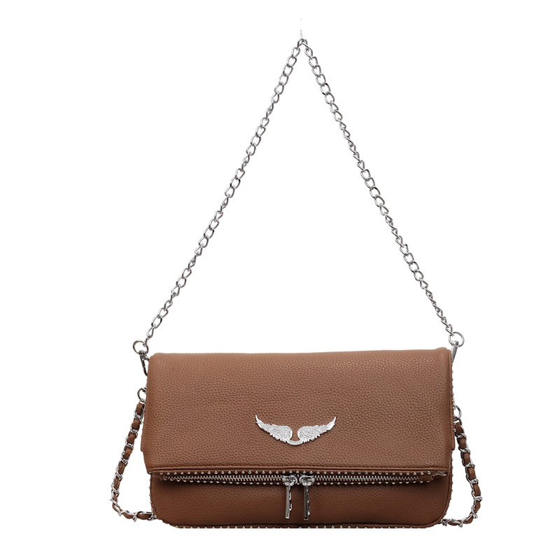 New Style Small Square Bag Woman New Style Fashionable Simple Chain Bag Senior Sense Shoulder Bag Retro Cross Body Bag