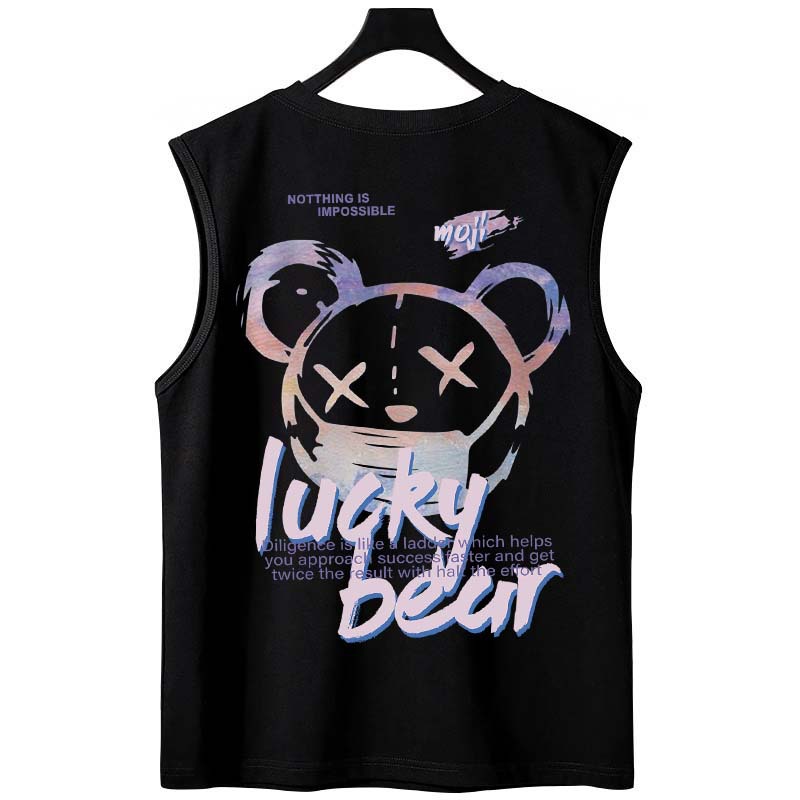 2026 Men's Printed Tank Tops | Athletic Gym Sleeveless Tees for Layering & Workout