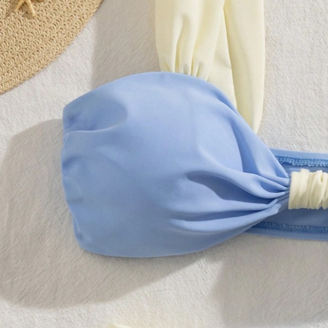 3 Pieces Bikini Set Wiht Mini Skirt Women Swimwear Sexy Bikinis Push Up Beachwear Solid Bodysuit Micro Thong Biquini Female 250107