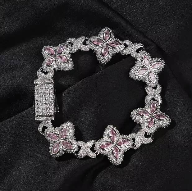Personalized Luxury Moissanite Bracelet Iced Out 925 Sterling Silver Hip Hop Jewelry Stylish Diamond Chain Gift