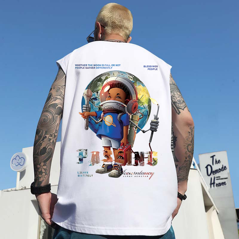 2026 Summer Men's Osaka Print Tank Tops | Trendy Oversized Big & Tall Loose Basketball Gym Athletic Sleeveless Tees