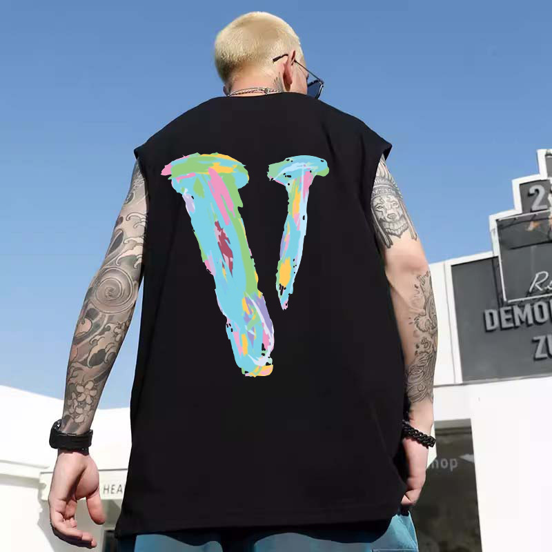 Summer Men's Trendy Edgy-Style Tank Tops | Oversized Wide-Shoulder Big & Tall Loose Sleeveless Tees