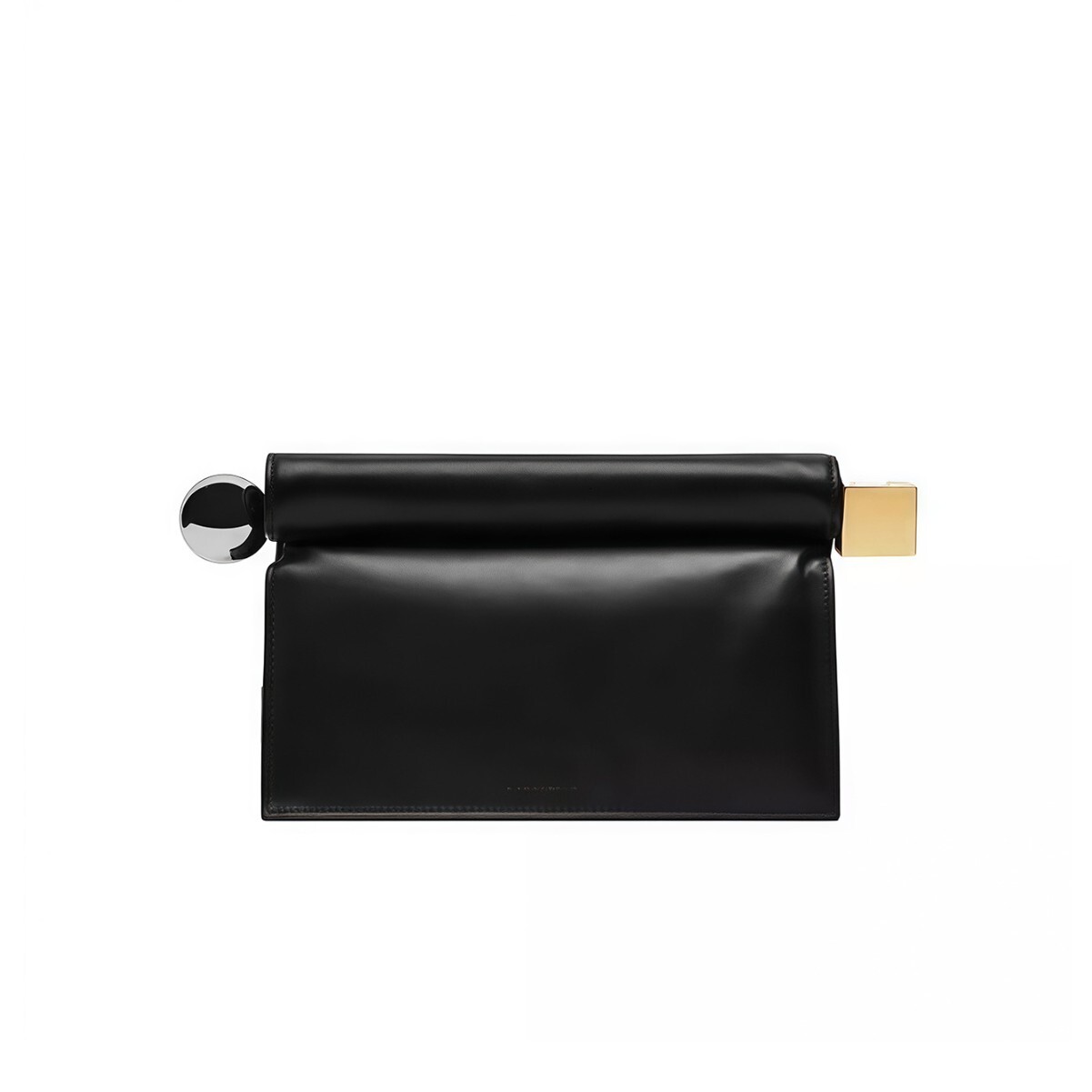 New trendy rolled-edge chain bag, versatile foldable clutch for shoulder or crossbody wear, light luxury with a high-end feel, evening bag