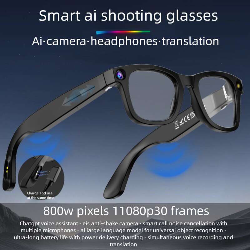 Famous Brand With Camera W Pixels Photo Video Call Translation AI Q A Smart Glasses CKS