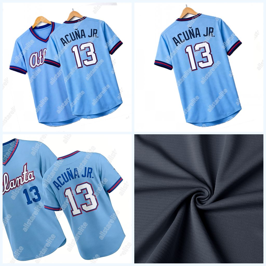 Personalized Customized Ronald Acuna Jr. 13 2026 City Connect Matt Olson Chipper Jones Drake Baldwin Stitch Letter Number Baseball Jersey