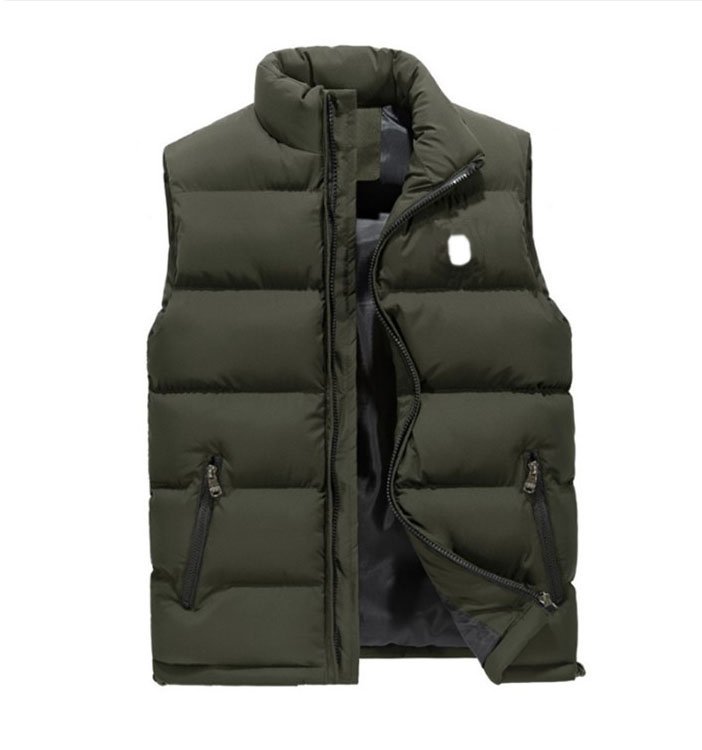 Designer Jacket mens vests classic badge Stand up collar vest Outerwear warm cotton Gilet Coats European size