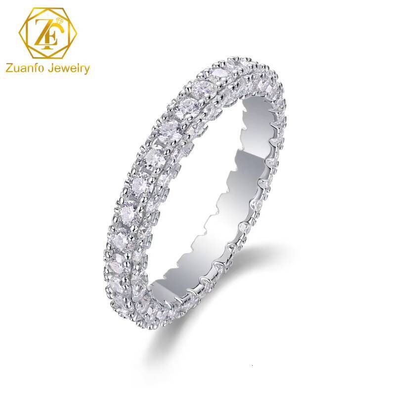 Wholesale 925 Sterling Silver Eternity Ring High Quality Oval Rhodium Plated for Wedding or Party