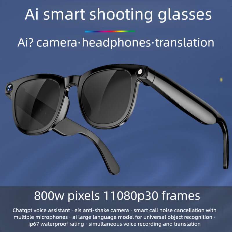 Famous Brand W Pixels HD Photo Video All Things Recognition AI Smart Glasses With Camera CKS