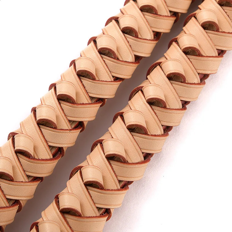 Vachetta cowskin woven strap genuine leather short handle for ner handbag purse bag parts accessories 260403