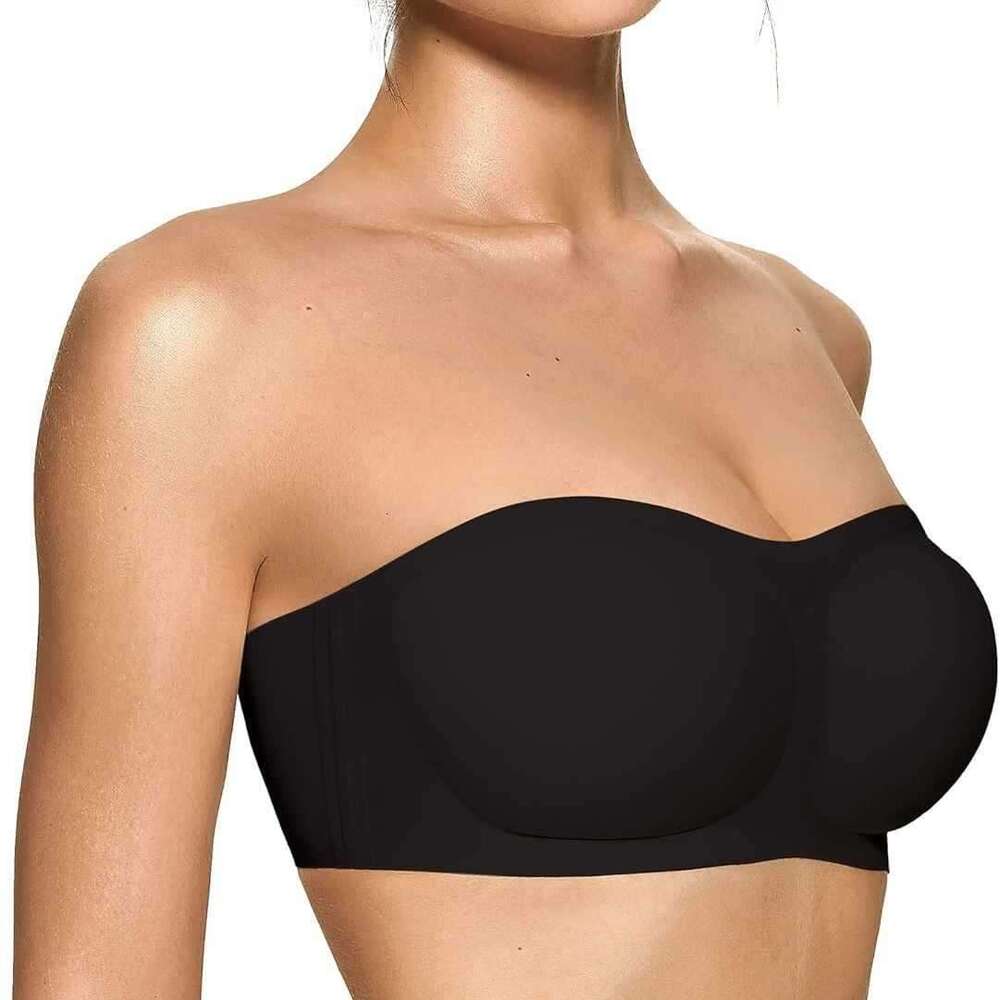 High Quality Seamless One Piece Bras No Underwire Soft Comfort Daily Wear for Women OEAK Womens Strapless Bras Push Up Bandeau Bra Non Slip Wire