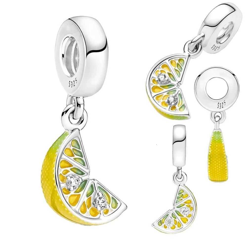 925 Sterling Silver Avocado Doughnut ry Lemon Charm Pendant DIY Wens Exquisite Bracelet Jewelry Gifts X260414 - view 6
