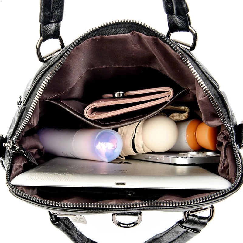 High Quality Leather Backpack Women Shoulder Bags Multifunction Travel Backpack School Bags for Girls Bagpack Mochila 260413 - view 6