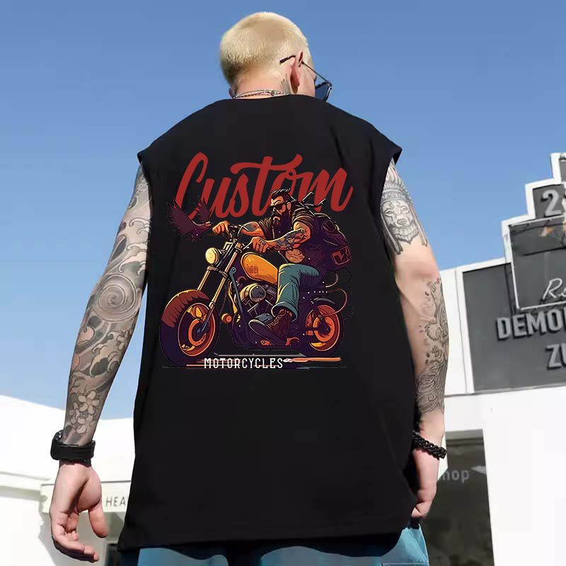 Summer Men's Trendy INS Basketball Tank Tops | Edgy-Style Oversized Big & Tall Loose Sleeveless Tees for Outerwear