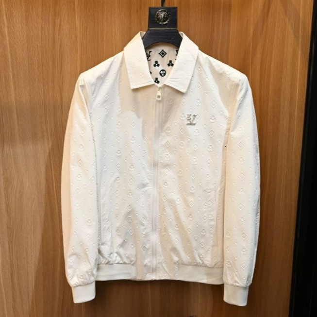 Designer Coat - 2026 New Style Men's White Lapel Jacket High-end Coat Casual And Fashionable Lightweight Luxurious Versatile Outdoor Warmth