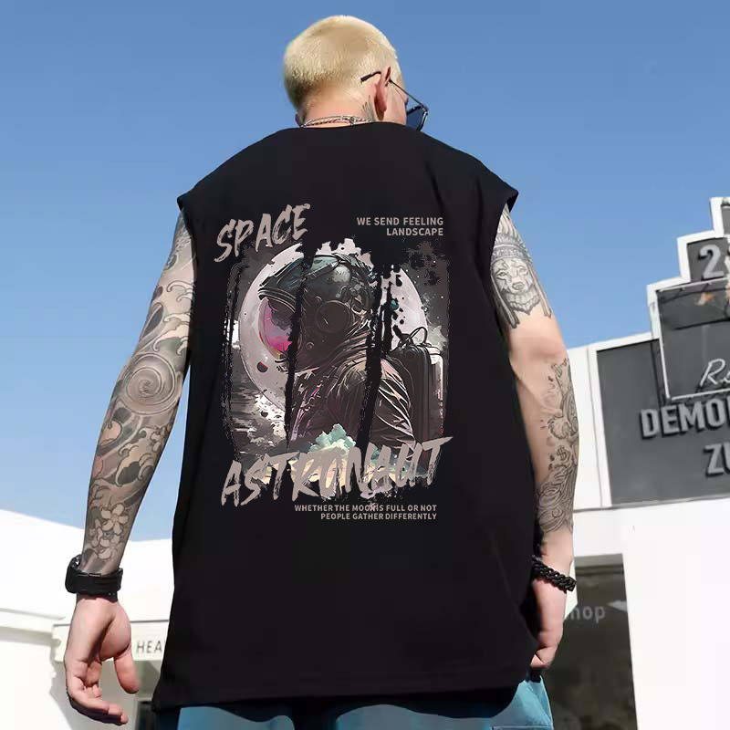 Summer Men's Trendy INS Basketball Tank Tops | Edgy-Style Oversized Big & Tall Loose Sleeveless Tees for Outerwear