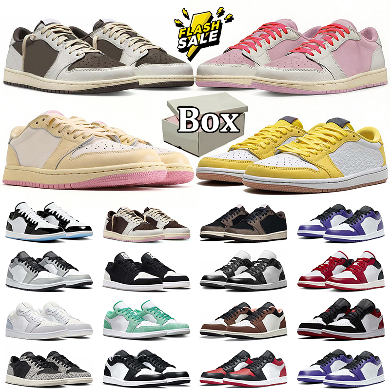 Designer for Men Women 1 Basketball Shoes Sneakers Black Phantom Sail Shy Pink Reverse Mocha Canary Velvet Brown Outdoor Sports Mens Trainers Sneaker With Box