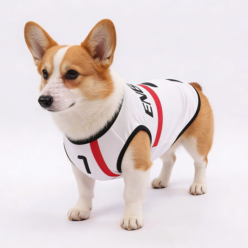 Dog soccer team vest, pets summer puppy clothing, cat clothes, thin mesh fabric, Teddy, Pomeranian, Bichon Frise