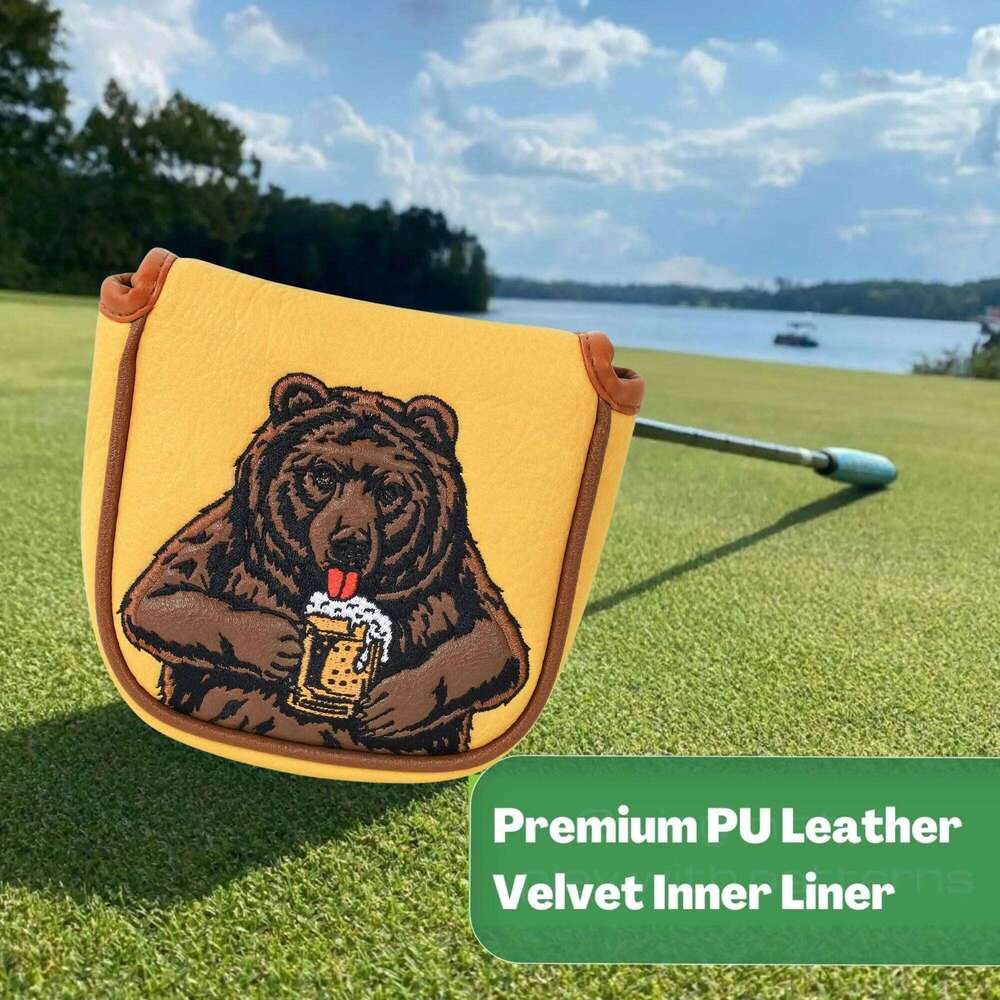 Golf Mallet cover Club Cover Beer Bear Essential Accessory For Dad 26Y0414