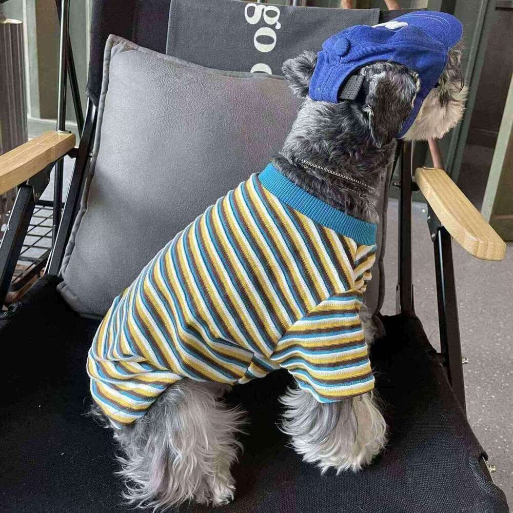 Famous brand Amazon Dog Clothes Fun Cute Striped Pet Apparel Short Sleeve T Shirts for Teddy Pomeranian Bichon and Small Dogs pupakaIK