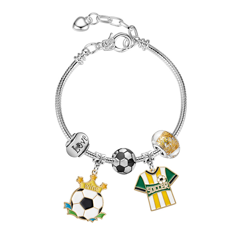 Football-themed champion jewelry, alloy enamel World Cup bracelet, commemorative gift wholesale for women - view 3