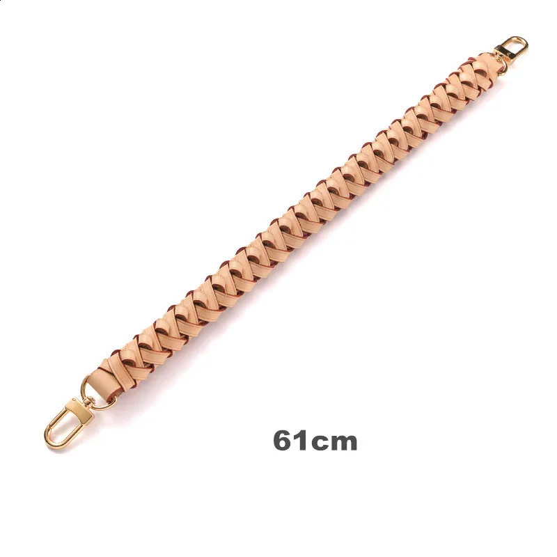 Vachetta cowskin woven strap genuine leather short handle for ner handbag purse bag parts accessories 260403