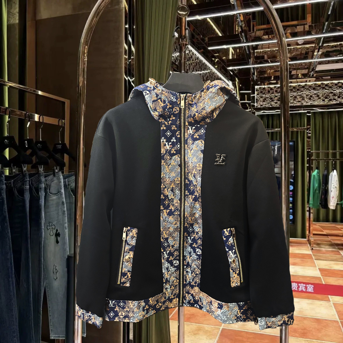 Designer coat - New design concept - Modern luxury - Men's fashionable casual wear - Trendy and fashionable - Multi-functional patch front casual