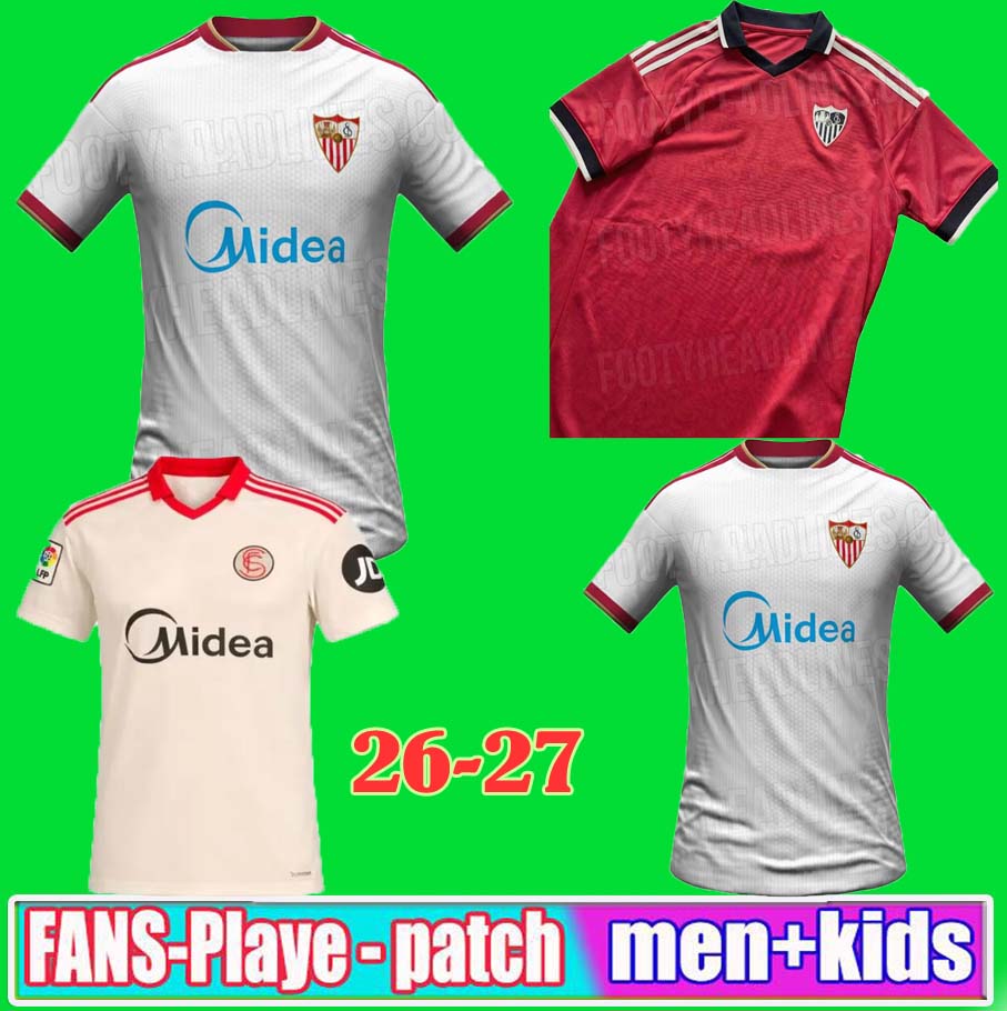 2026 Seville Y.EN NESYRI soccer jerseys Sevillas SERGIO RAMOS ISAAC camiseta 25 26 27 football shirt L. OCAMPOS LUKEBAKIO RAFA MIR SUSO SOW