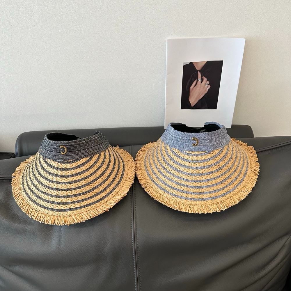 Luxury Beach Sunhat Adjustable Hats Designers Women Chapeau Summer Empty Top Sun Visor Straw Hat Caps Designer Beach Hat Casual Outdoor Travel
