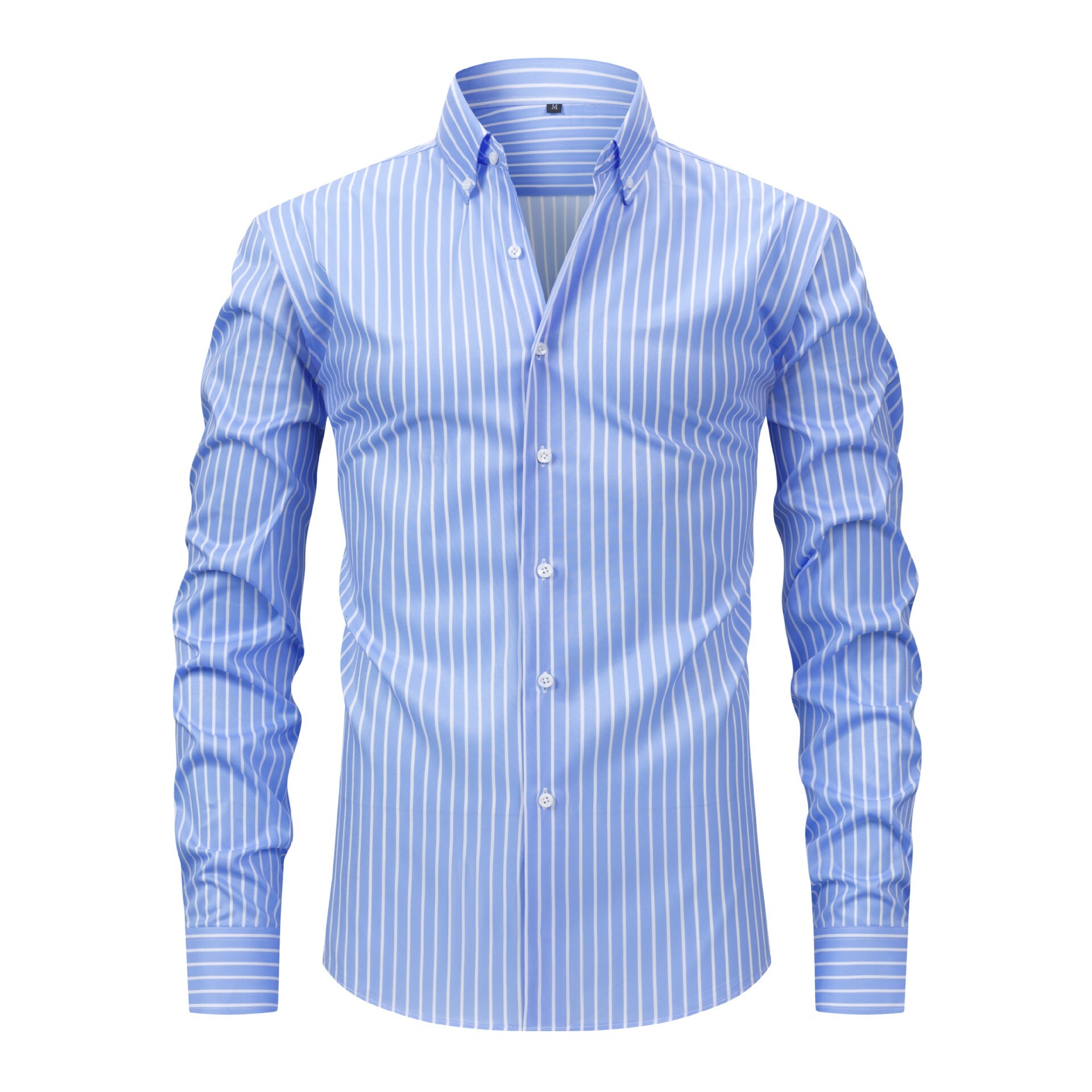 Designer Dress Shirt Men Long Sleeve Shirts High Four Way Stretch Elastic Turn Down Collar Slim Fit Business Formal Casual Daily Wear Mens Dress Shirt