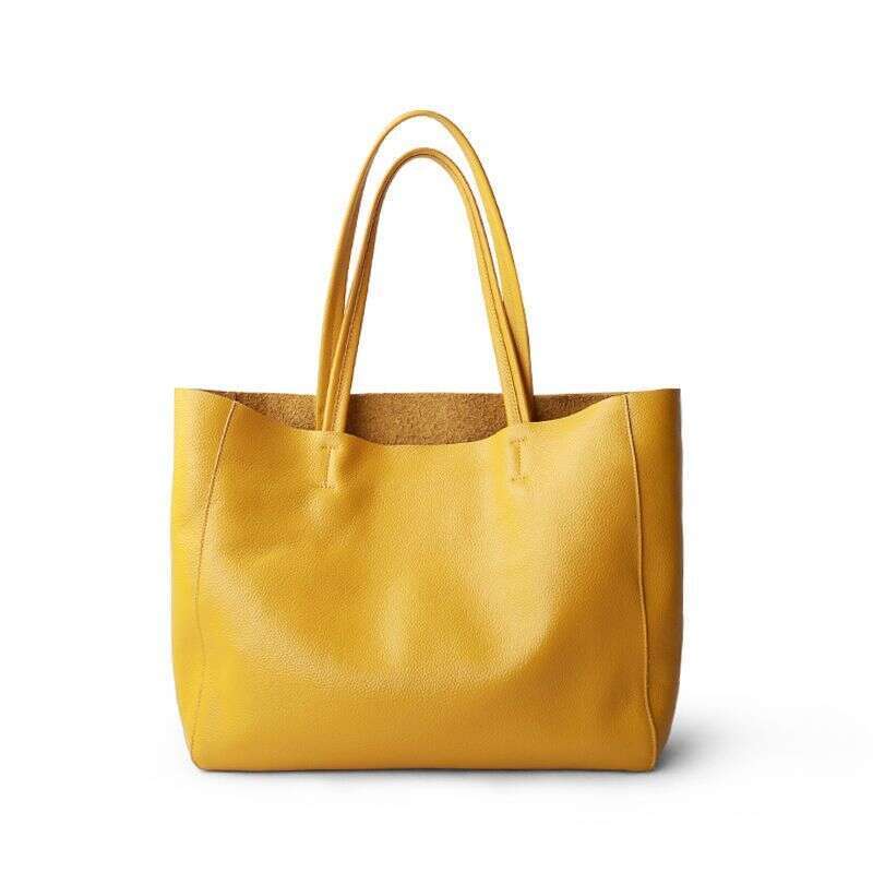 2026 New Women's Top Layer Cowhide Tote Bag Large Capacity Handbag Shoulder Bag Big Bag Fashion Class Commute Bag High Quality Genuine Leather SE