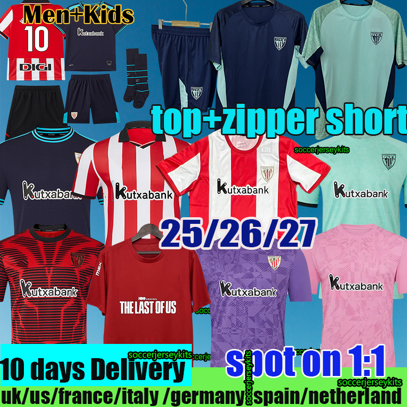 camiseta de Athletic Bilbao Jersey 26 27 Soccer Jersey GURUZETA BERENGUER MUNIAIN Athletic WILLIAMS JR GARCIA VILLALIBRE Athletic Bilbao Sancet UNAI SIMON