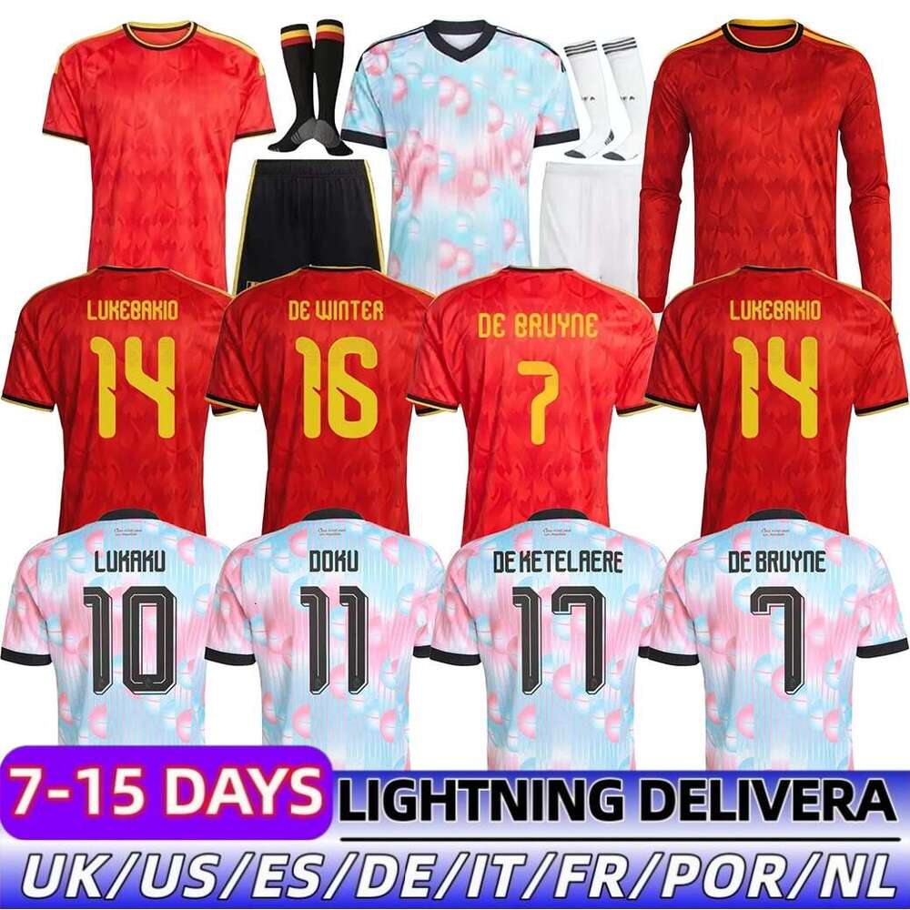 Belgium Jersey 2026 World Cup Soccer Jerseys DE BRUYNE R. LUKAKU E. HAZARD MERTENS BATSHUAYI TIELEMANS T.HAZARD Football Shirt belgium jersey 26 27 Men Woman Kids Kit